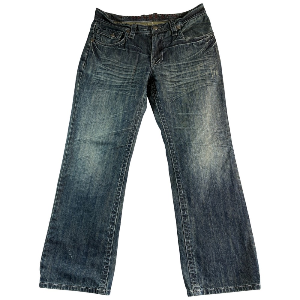 Decree Jeans Mens 36x32 (35x30.5) Blue Denim Medium Wash Straight Fit Everyday
